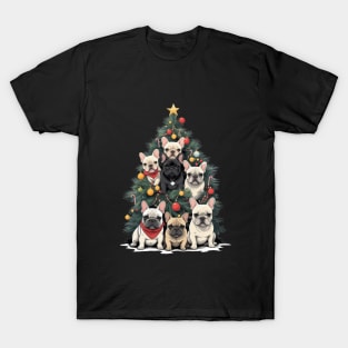 Cute French Bulldog Christmas tree, french bulldog lovers gifts and Merry Christmas T-Shirt